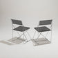 PAIR OF "X-LINES" METAL CHAIRS, NIELS JORGEN HAUGESEN, 1970s 