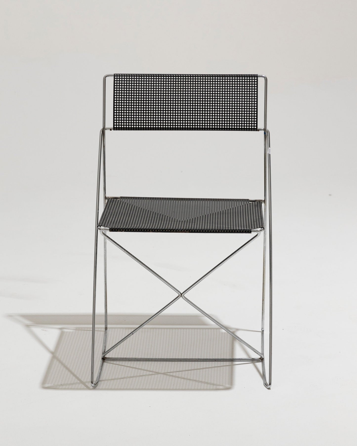 “X-LINES” METAL CHAIR, NIELS JORGEN HAUGESEN, 1970s 