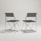 PAIR OF "X-LINES" METAL CHAIRS, NIELS JORGEN HAUGESEN, 1970s 