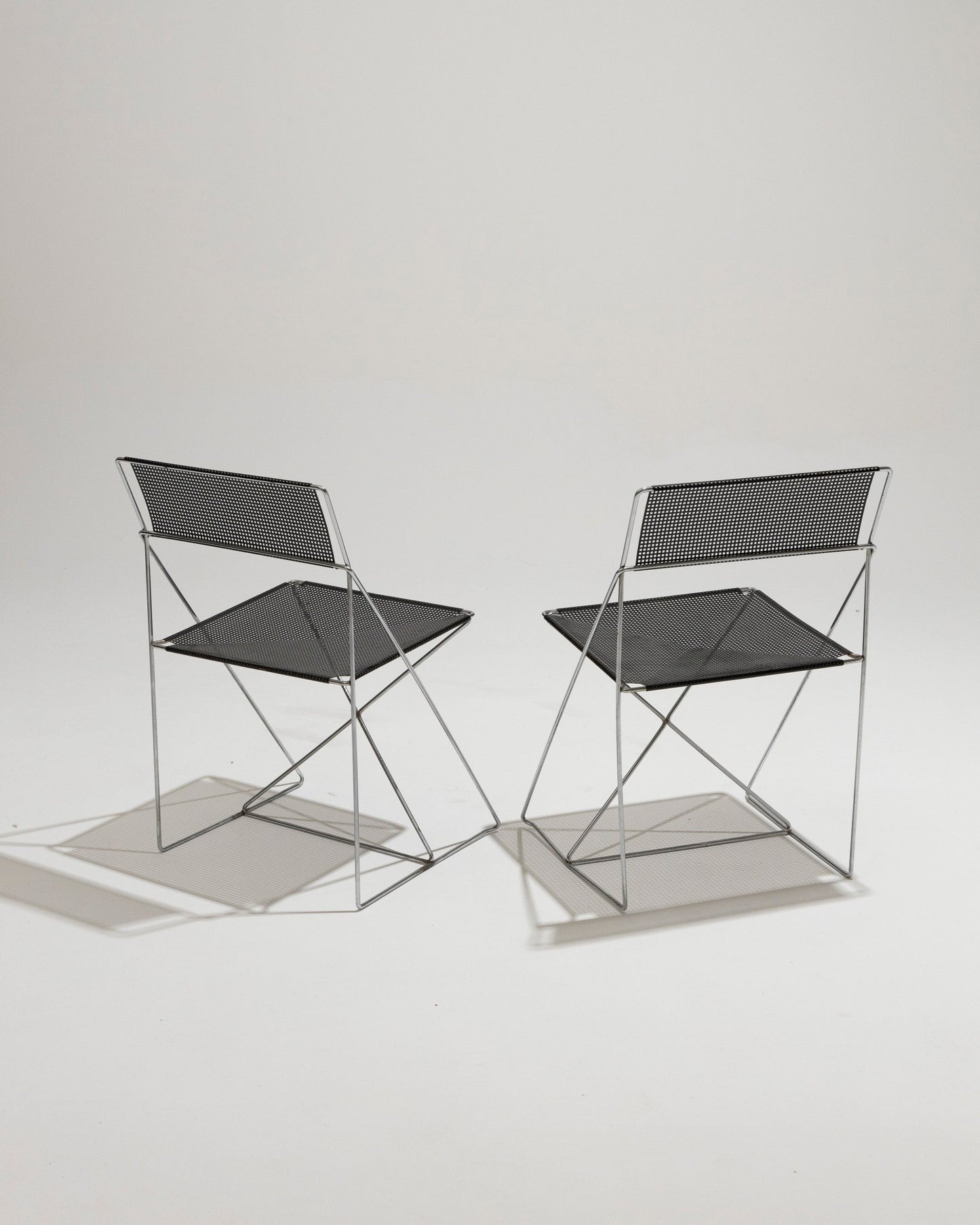 “X-LINES” METAL CHAIR, NIELS JORGEN HAUGESEN, 1970s 