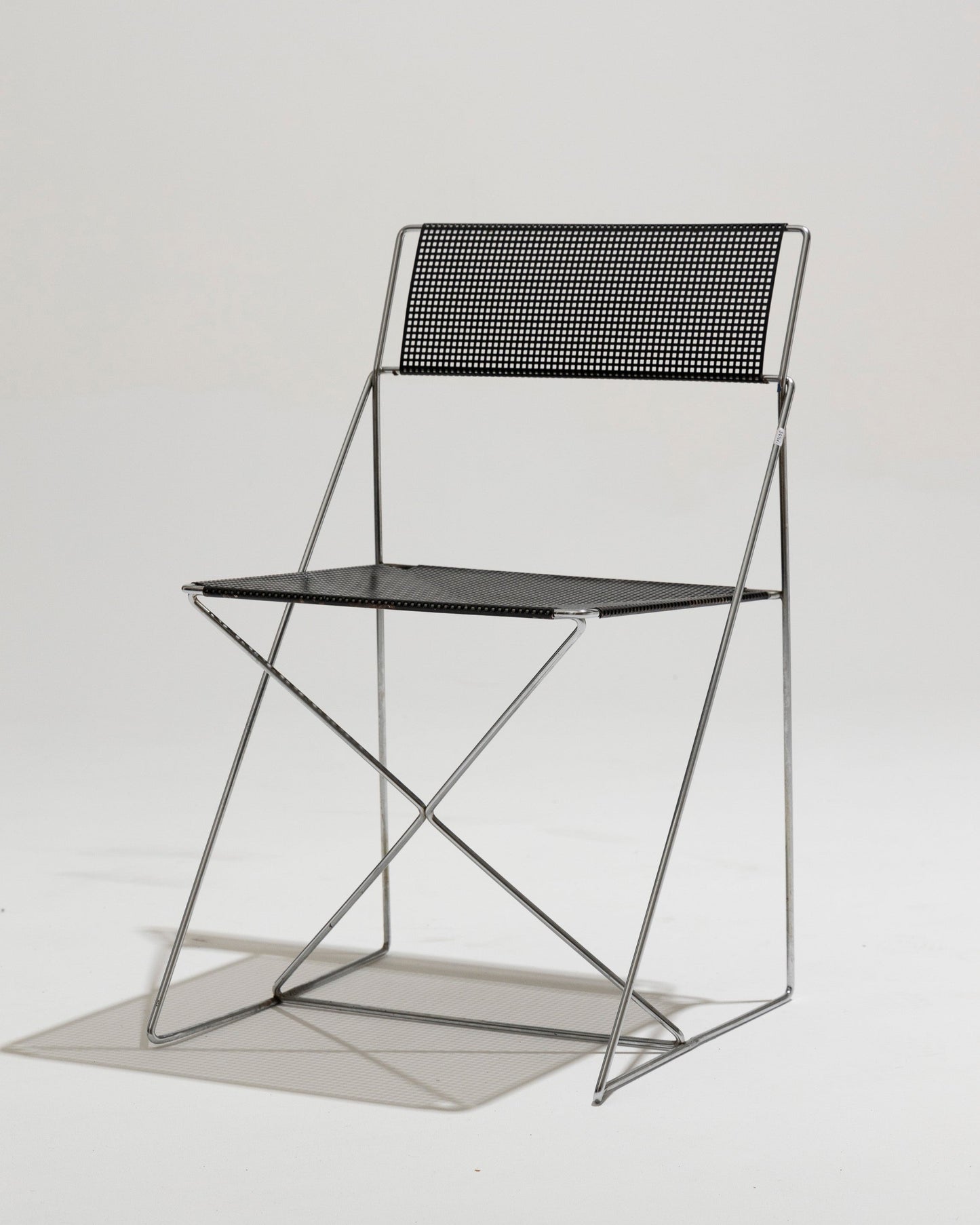 “X-LINES” METAL CHAIR, NIELS JORGEN HAUGESEN, 1970s 