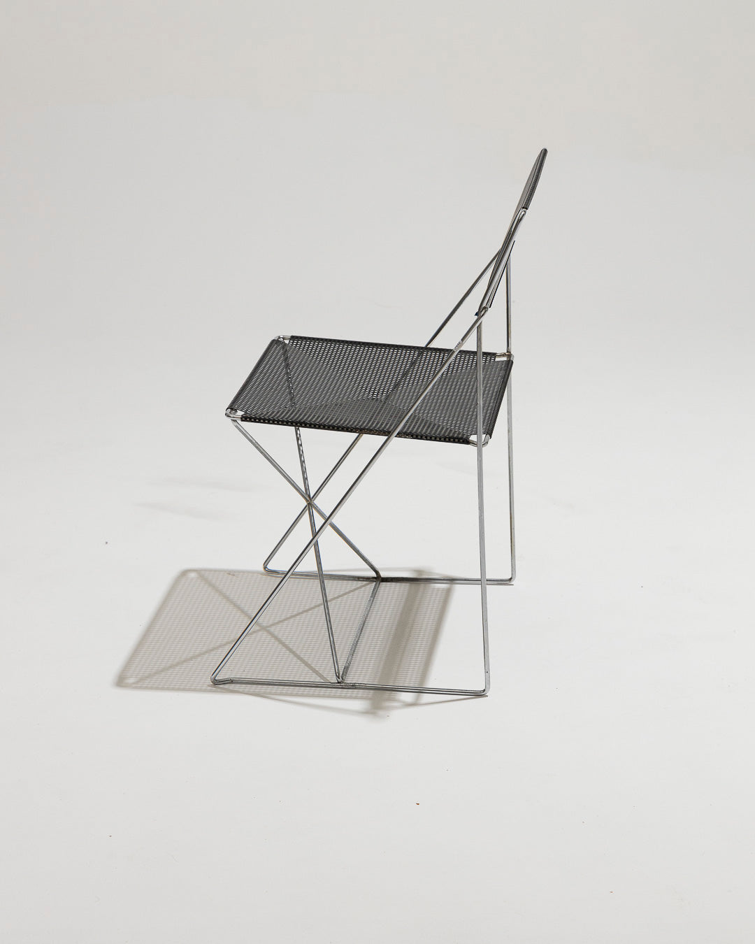 PAIR OF "X-LINES" METAL CHAIRS, NIELS JORGEN HAUGESEN, 1970s 