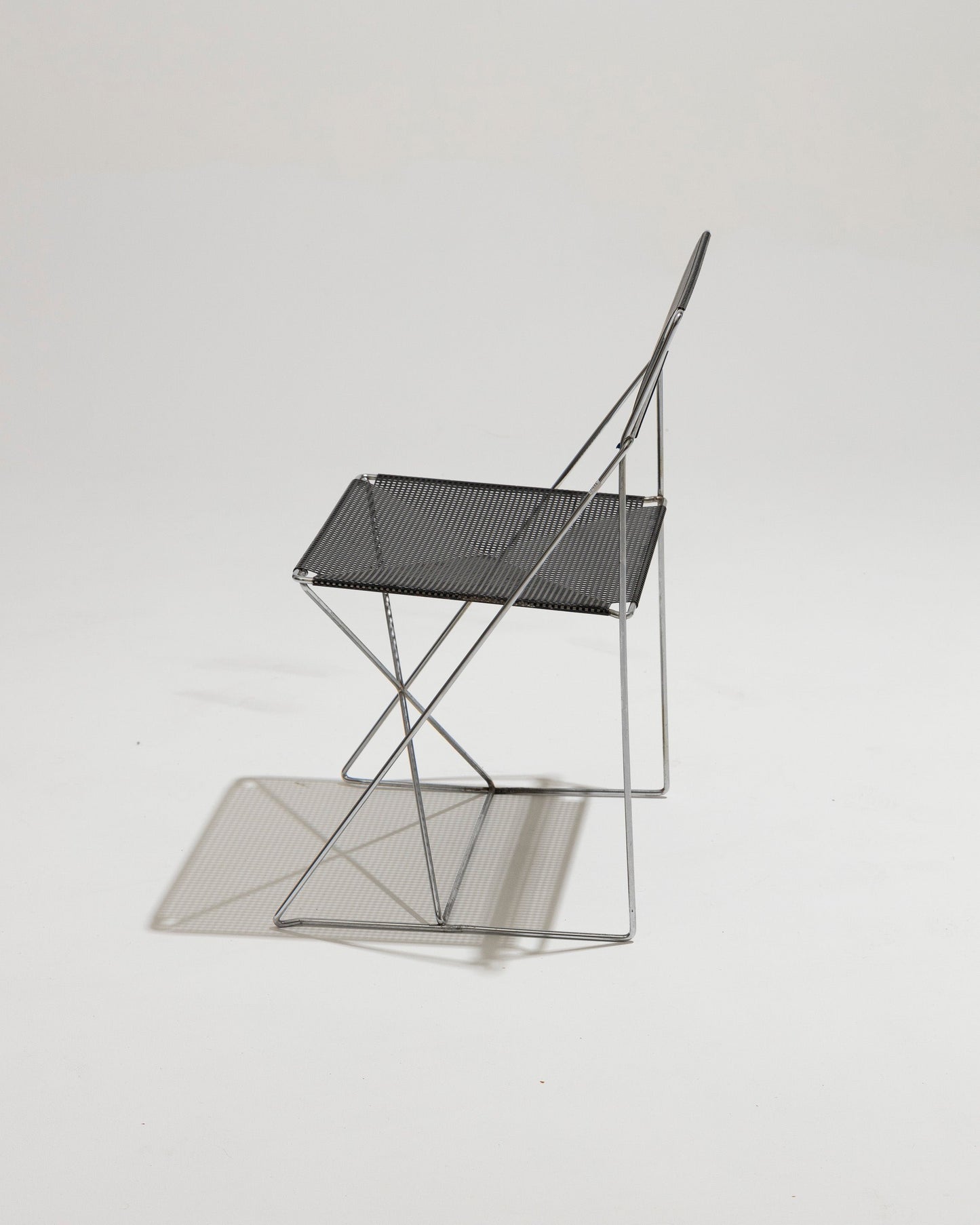 “X-LINES” METAL CHAIR, NIELS JORGEN HAUGESEN, 1970s 