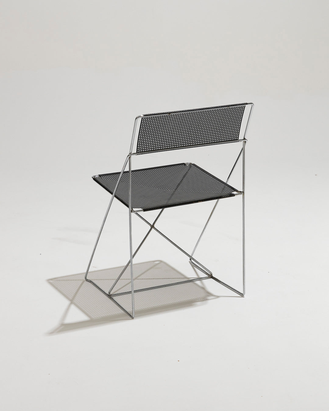 PAIR OF "X-LINES" METAL CHAIRS, NIELS JORGEN HAUGESEN, 1970s 