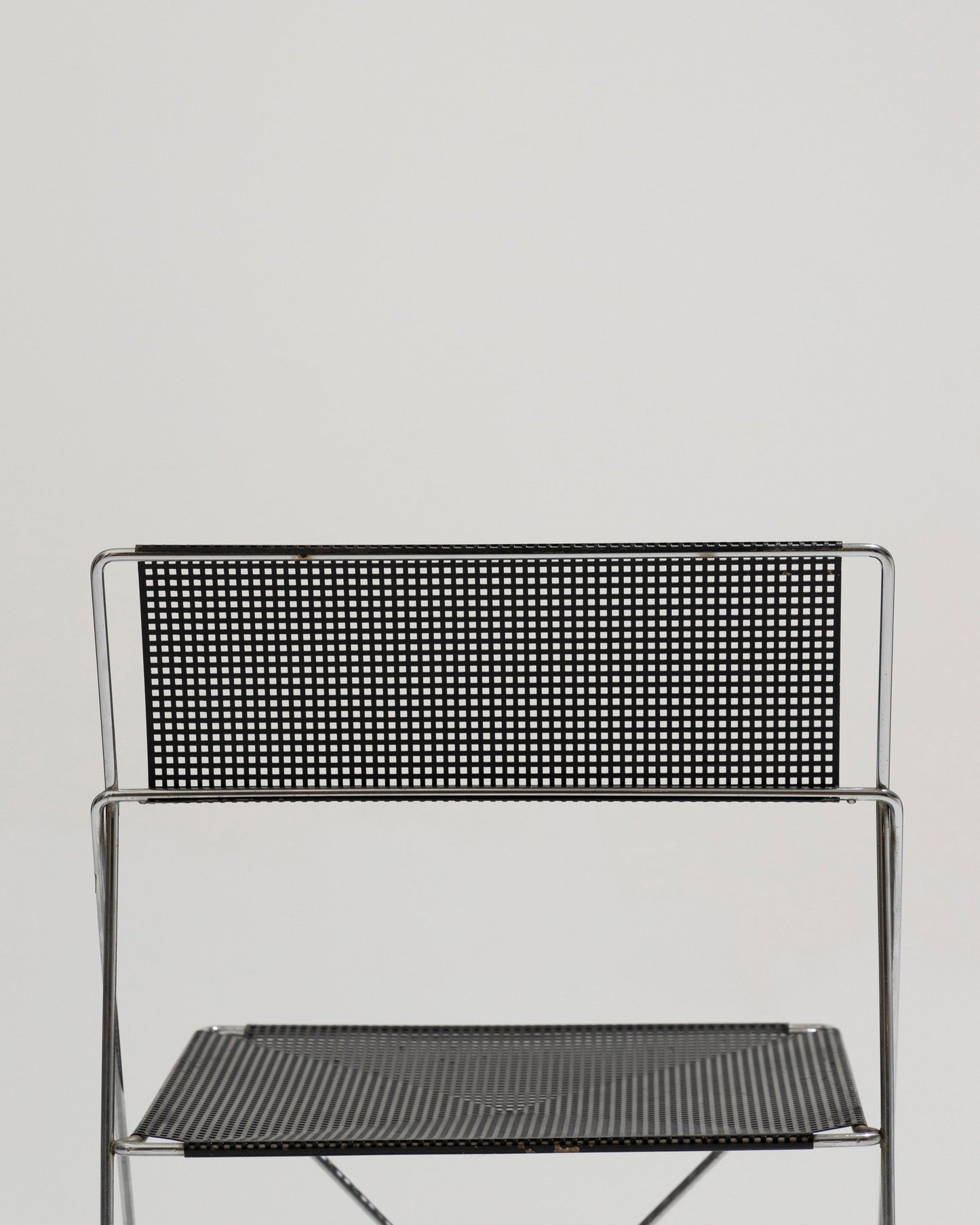 “X-LINES” METAL CHAIR, NIELS JORGEN HAUGESEN, 1970s 