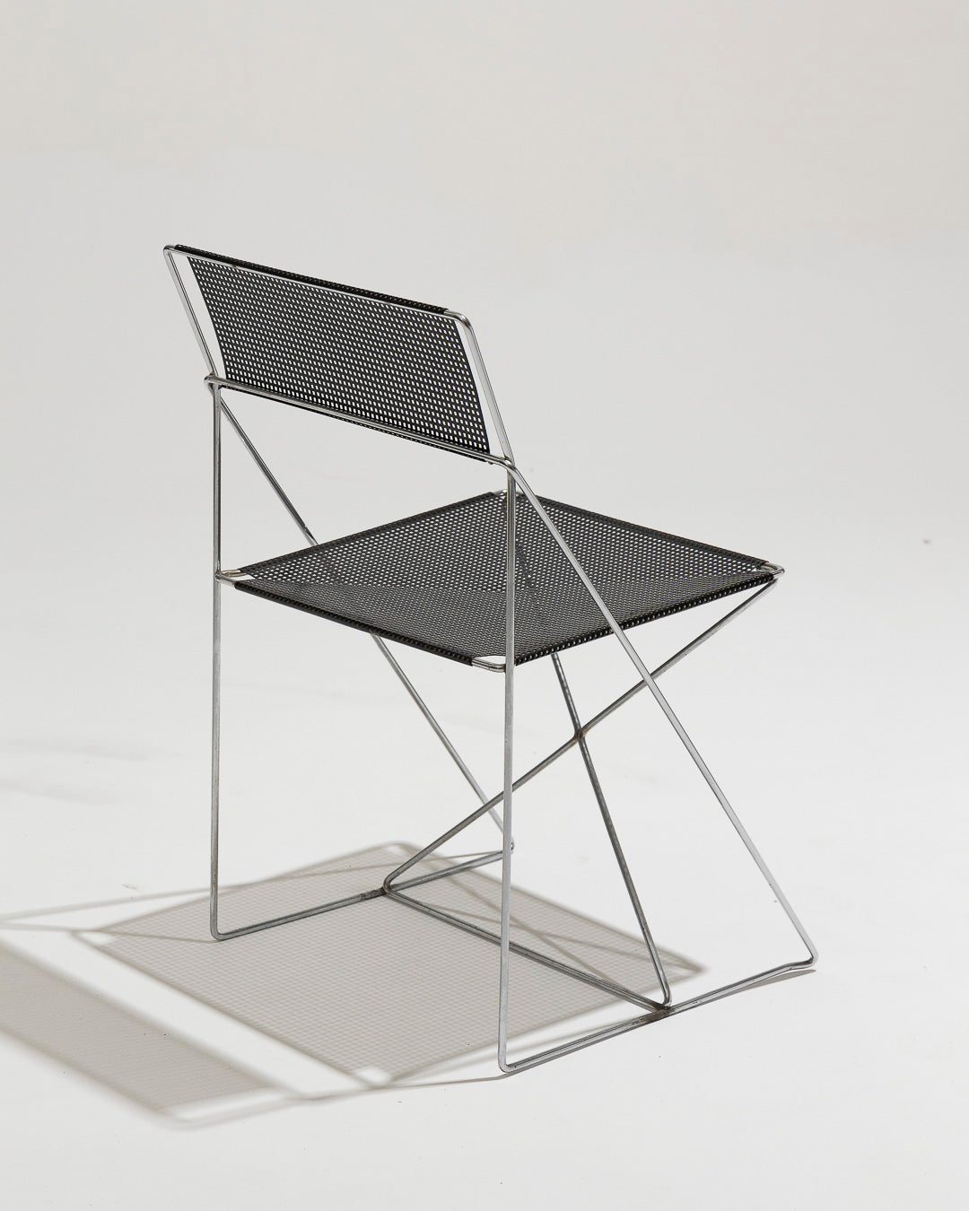 PAIR OF "X-LINES" METAL CHAIRS, NIELS JORGEN HAUGESEN, 1970s 