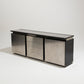 BRUSHED STEEL SIDEBOARD, LODOVICO ACERBIS, 1970s