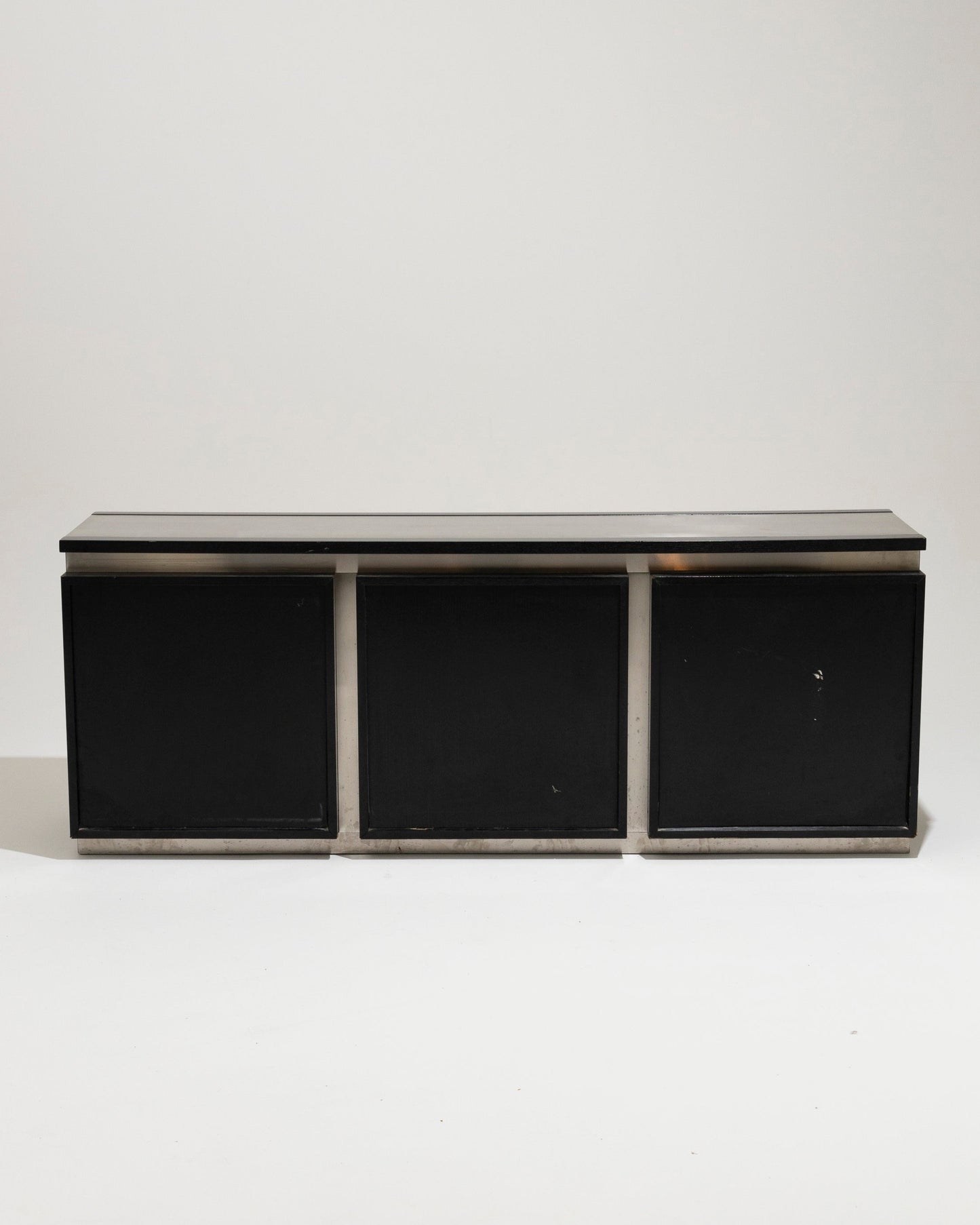 BRUSHED STEEL SIDEBOARD, LODOVICO ACERBIS, 1970s