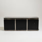 BRUSHED STEEL SIDEBOARD, LODOVICO ACERBIS, 1970s