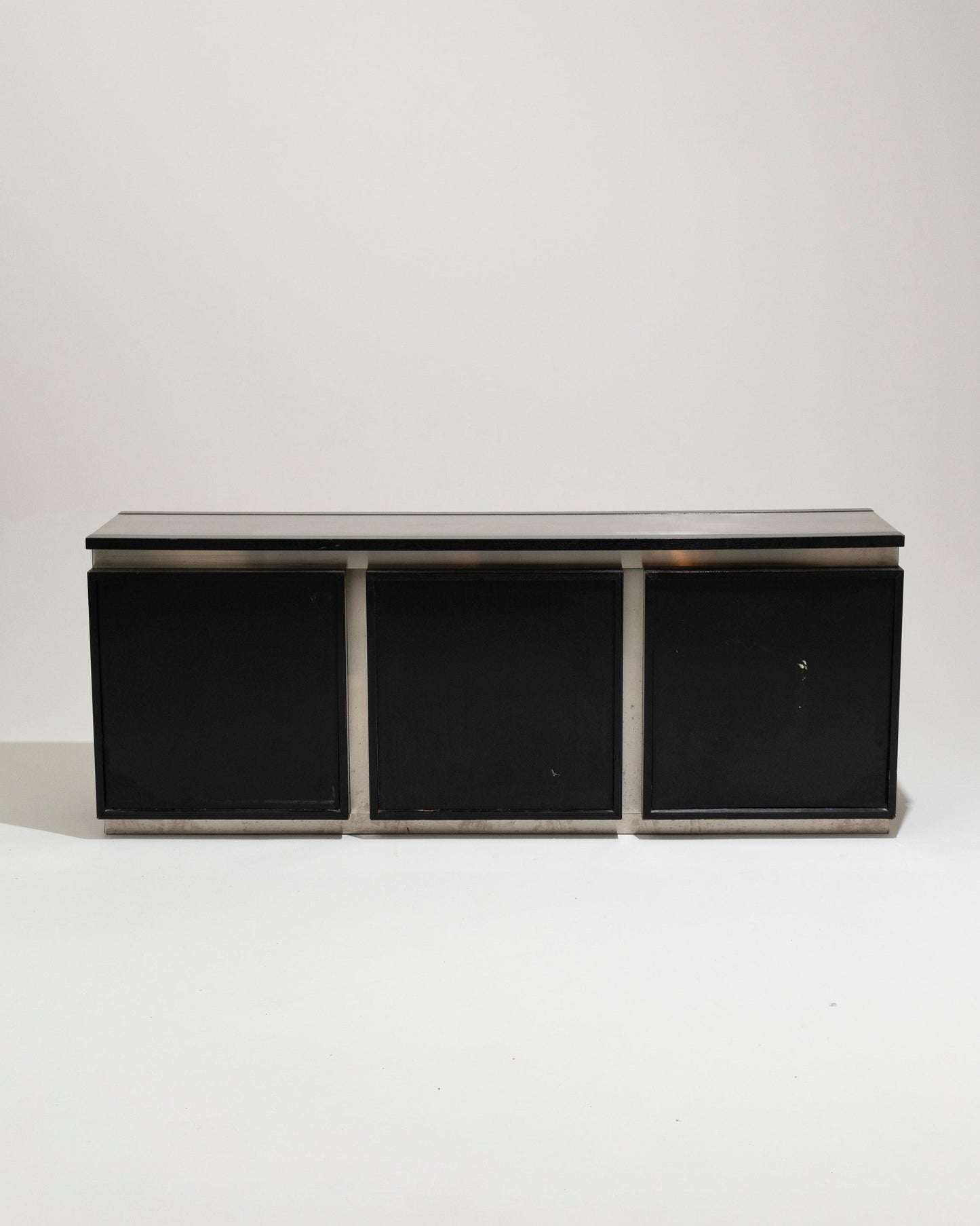 BRUSHED STEEL SIDEBOARD, LODOVICO ACERBIS, 1970s