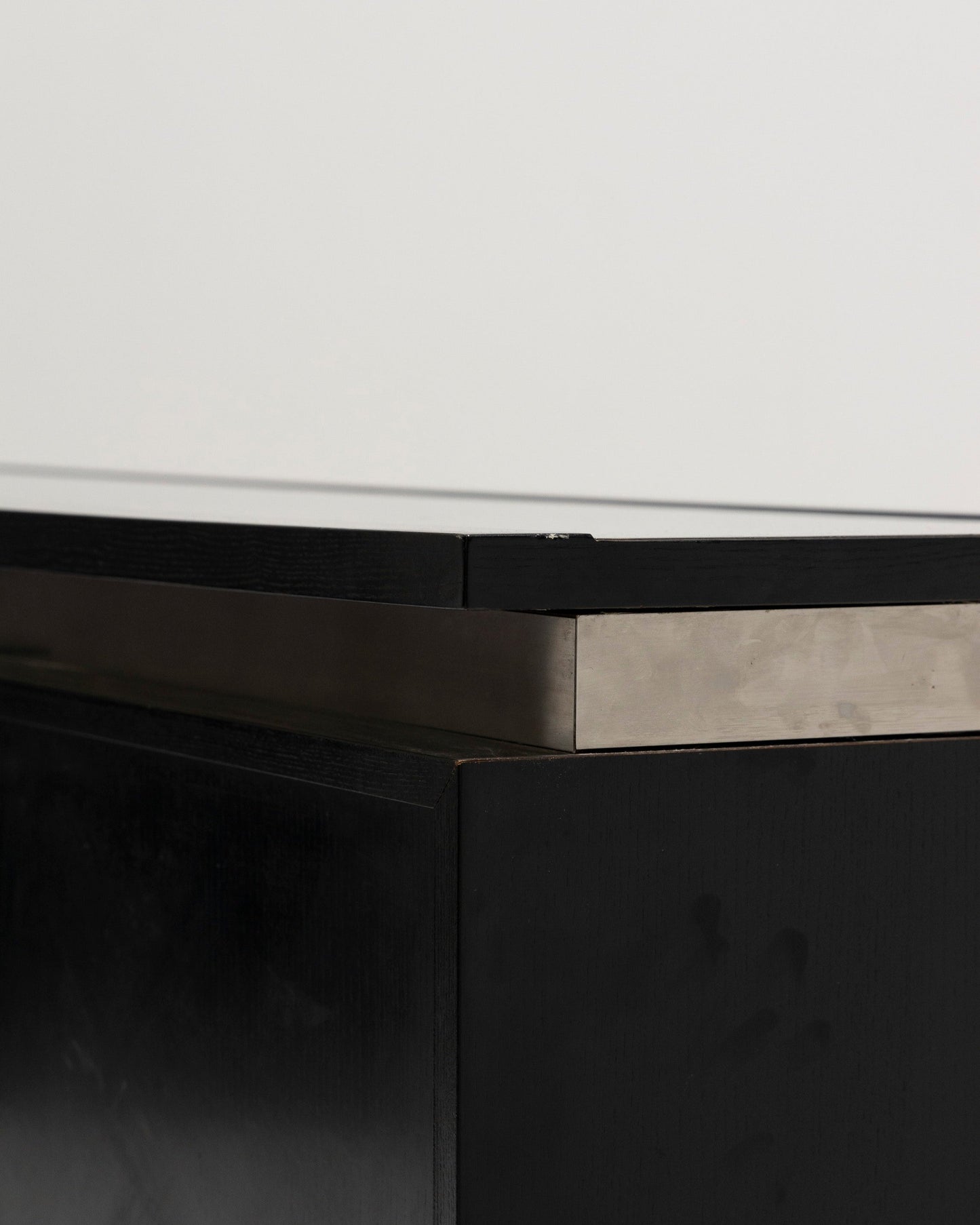 BRUSHED STEEL SIDEBOARD, LODOVICO ACERBIS, 1970s