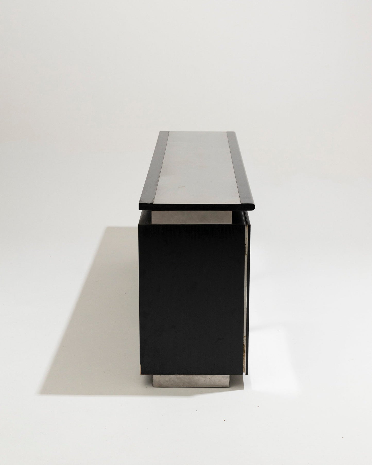 BRUSHED STEEL SIDEBOARD, LODOVICO ACERBIS, 1970s