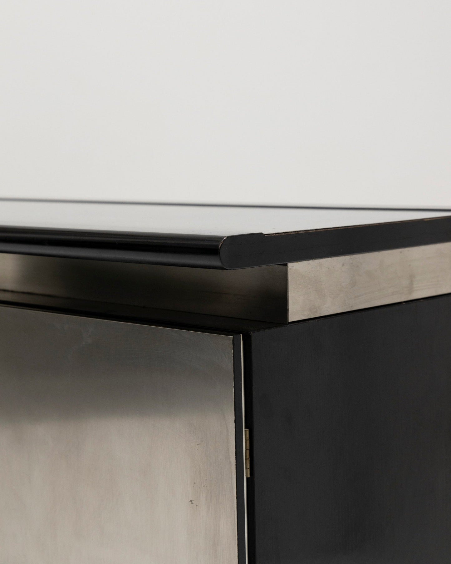 BRUSHED STEEL SIDEBOARD, LODOVICO ACERBIS, 1970s