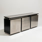 BRUSHED STEEL SIDEBOARD, LODOVICO ACERBIS, 1970s