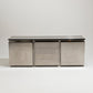 BRUSHED STEEL SIDEBOARD, LODOVICO ACERBIS, 1970s