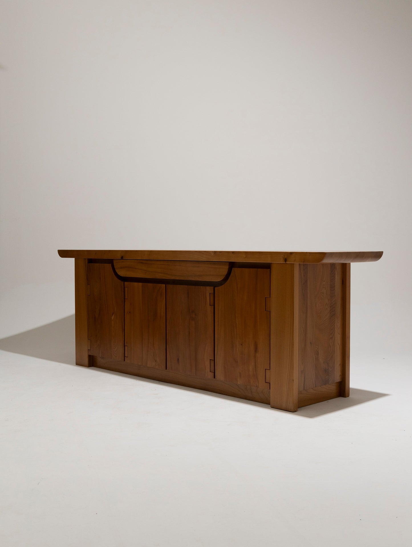 SOLID ELM SIDEBOARD, LUIGI GORGONI, 1980s 