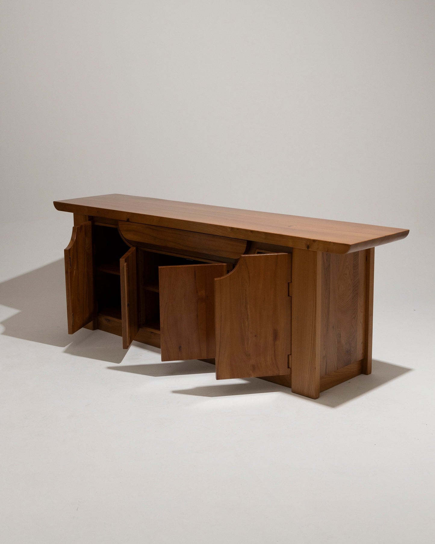 SOLID ELM SIDEBOARD, LUIGI GORGONI, 1980s 