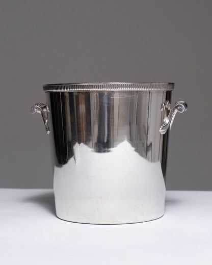 Champagne bucket in silver metal, Ercuis, 1960s