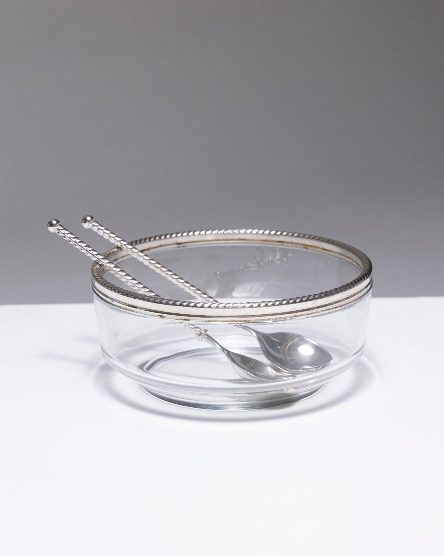 ITALIAN GLASS SALAD SERVER