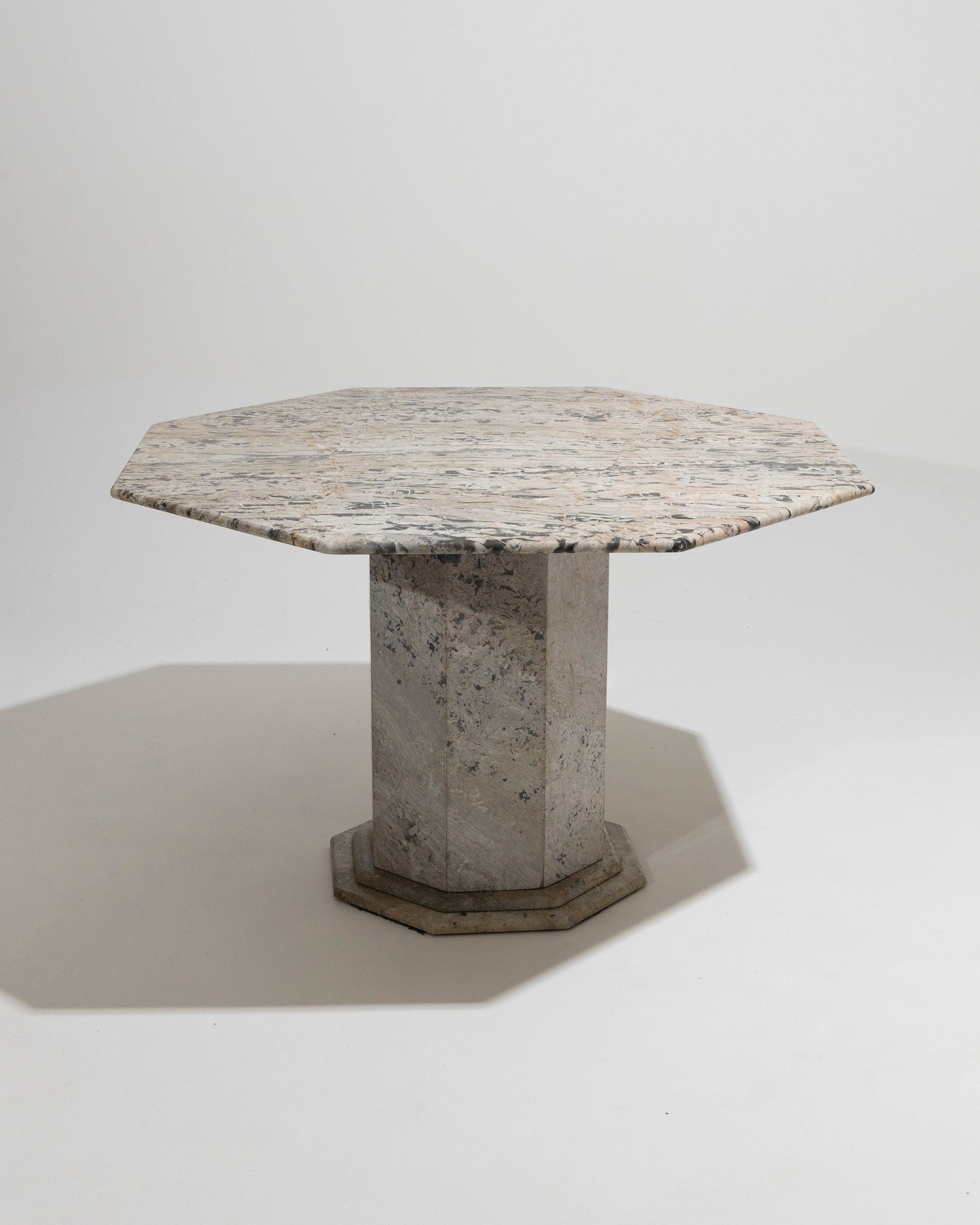 OCTAGONAL MARBLE DINING TABLE, 1970s 