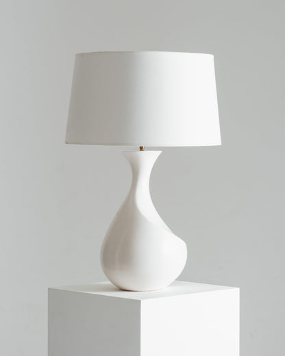 GALIBERT LAMP IN WHITE CERAMIC, 1960s