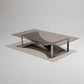 STEEL AND GLASS COFFEE TABLE, FRANÇOIS MONNET, 1970s