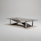 STEEL AND GLASS COFFEE TABLE, FRANÇOIS MONNET, 1970s