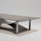 STEEL AND GLASS COFFEE TABLE, FRANÇOIS MONNET, 1970s