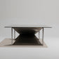 STEEL AND GLASS COFFEE TABLE, FRANÇOIS MONNET, 1970s