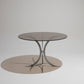 GLASS AND METAL DINING TABLE, BORIS TABACOFF, 1970s 