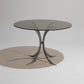 GLASS AND METAL DINING TABLE, BORIS TABACOFF, 1970s 