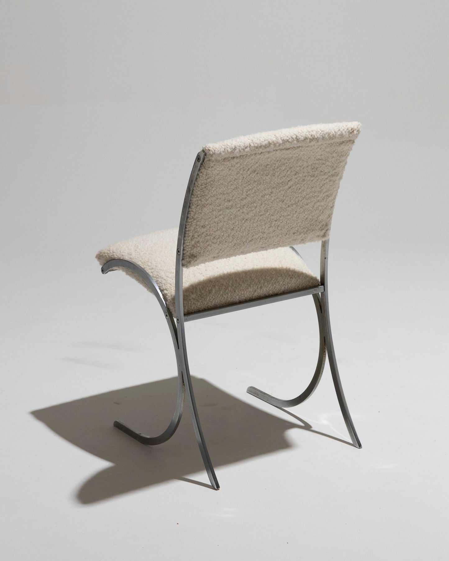 METAL AND BUCKLE CHAIR, BORIS TABACOFF, 1970s 