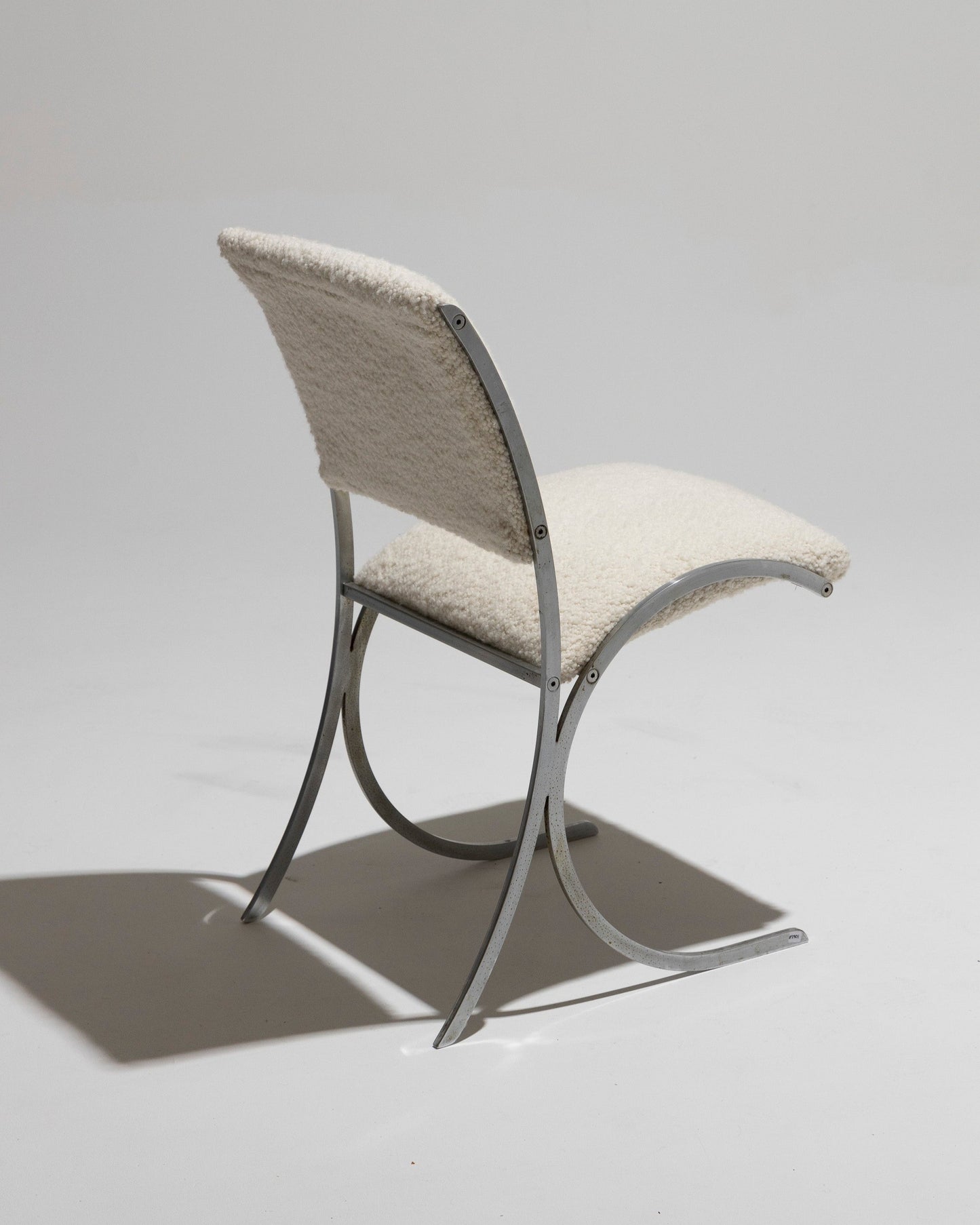 METAL AND BUCKLE CHAIR, BORIS TABACOFF, 1970s 