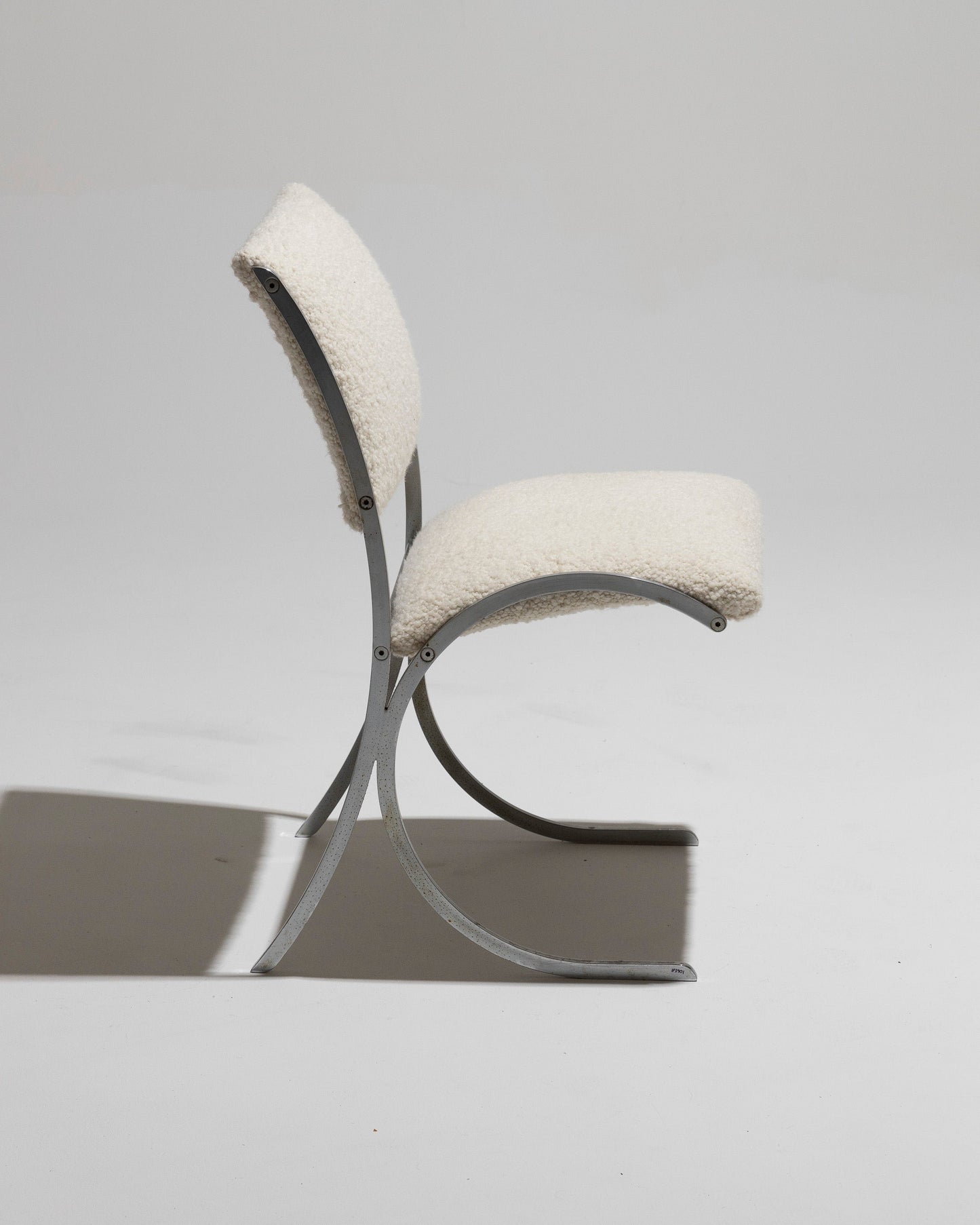 METAL AND BUCKLE CHAIR, BORIS TABACOFF, 1970s 