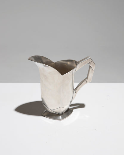 ART DECO SILVER-PLATED PITCHER, CHRISTOFLE, 1930s