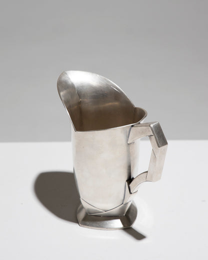 ART DECO SILVER-PLATED PITCHER, CHRISTOFLE, 1930s