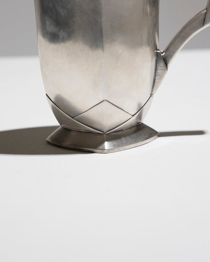 ART DECO SILVER-PLATED PITCHER, CHRISTOFLE, 1930s