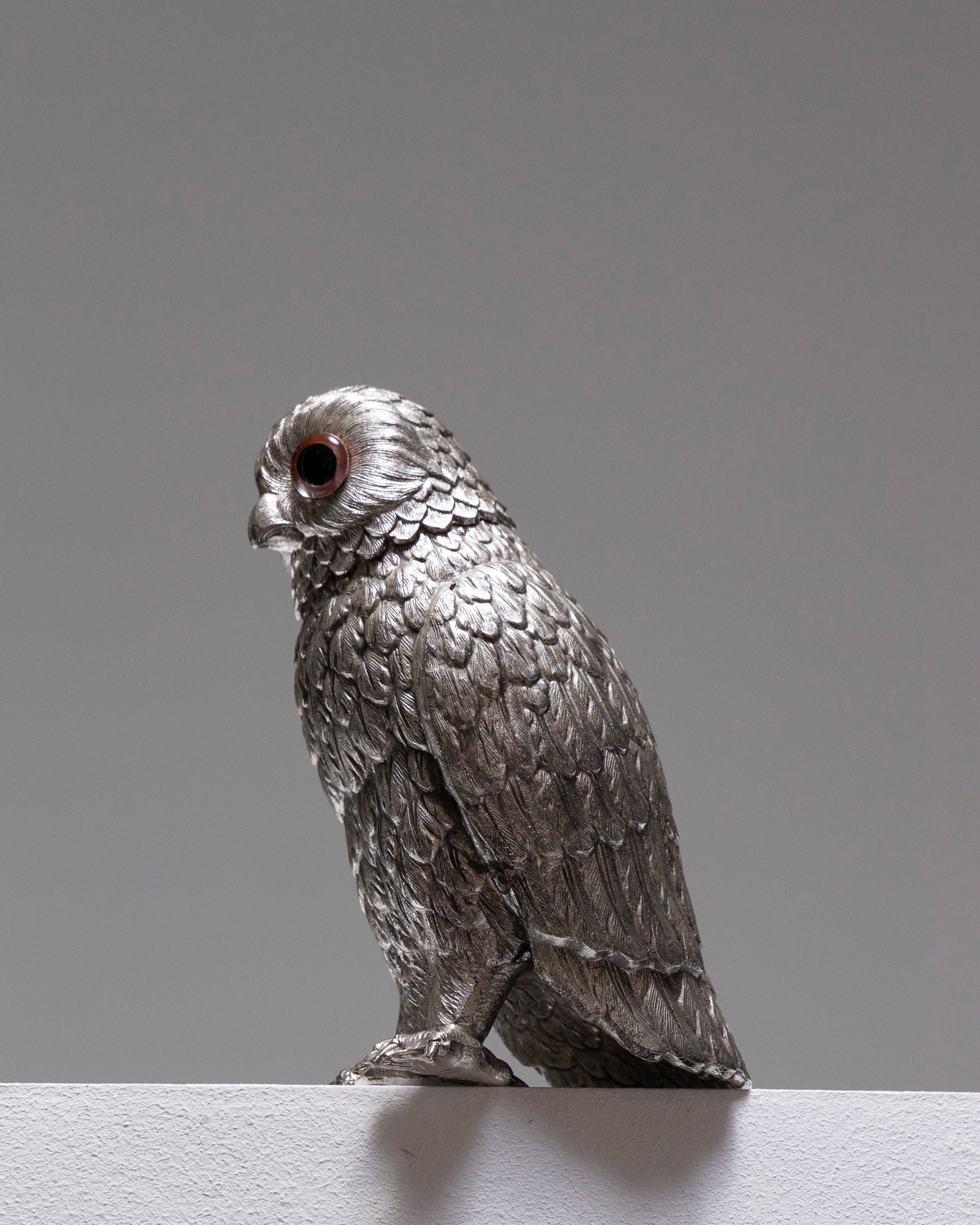 SUCRIER HIBOU EN MÉTAL ARGENTÉ, 1900s