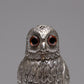 SUCRIER HIBOU EN MÉTAL ARGENTÉ, 1900s