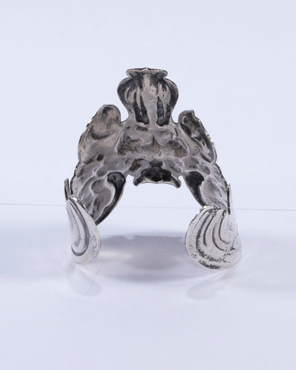 MANCHETTE "HIBOU" EN MÉTAL ARGENTÉ, 1900s