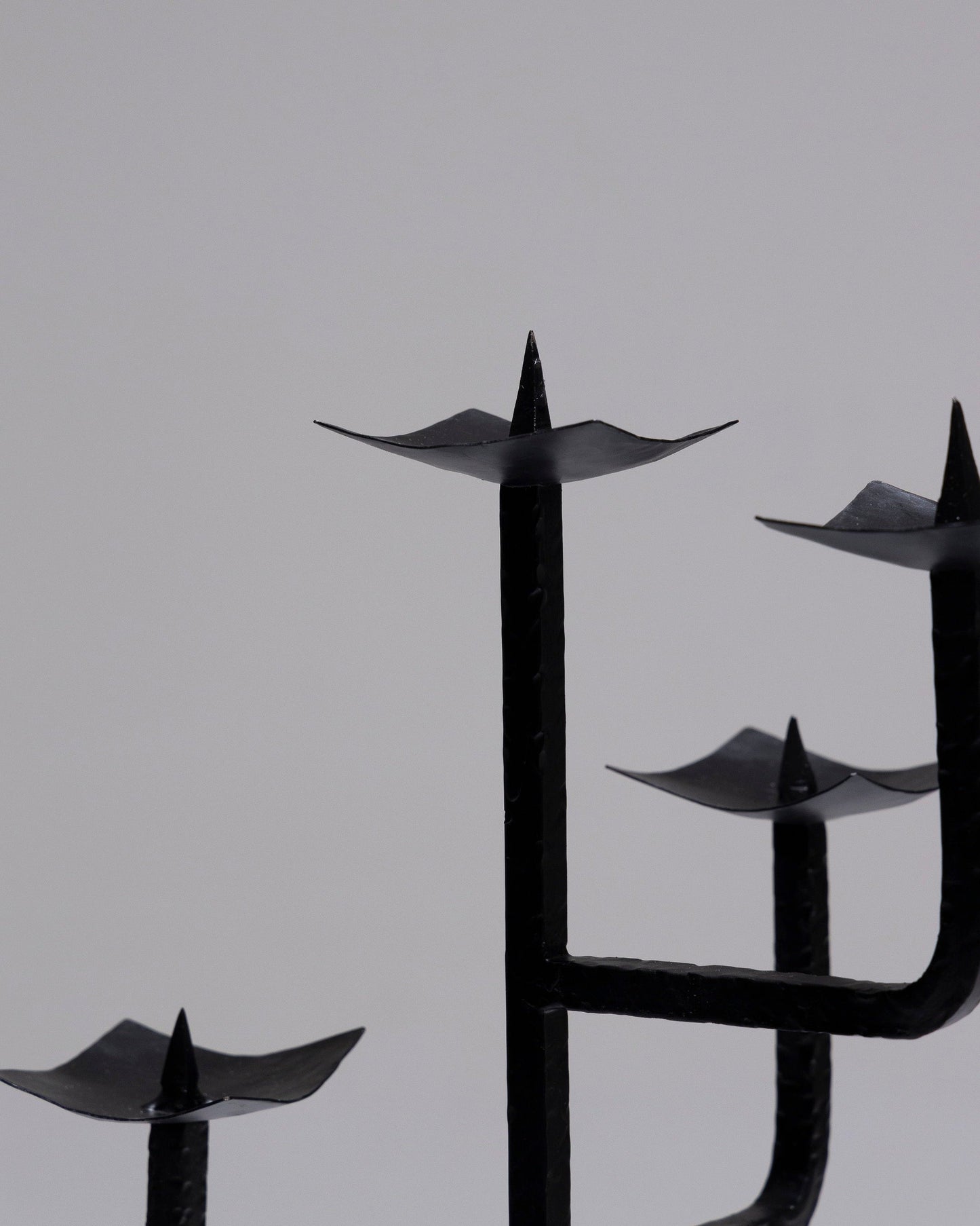 BRUTALIST WROUGHT IRON CHANDELIER, 1960s