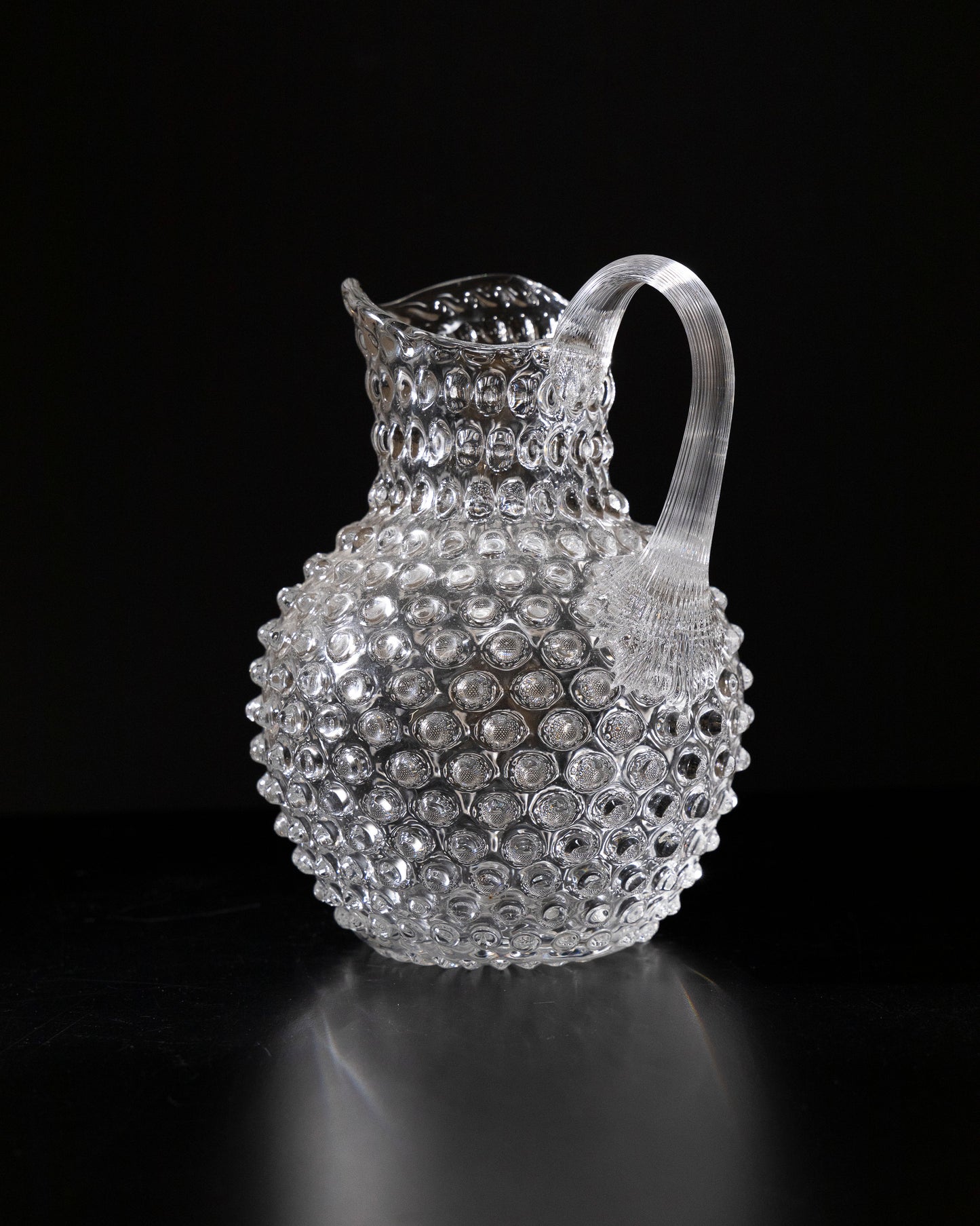 BOHEMIAN CRYSTAL PITCHER