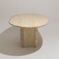 OVAL TRAVERTINE DINING TABLE, ROCHE-BOBOIS, 1970s 