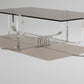 ALTUGLASS AND GLASS COFFEE TABLE, MICHEL DUMAS, 1970s