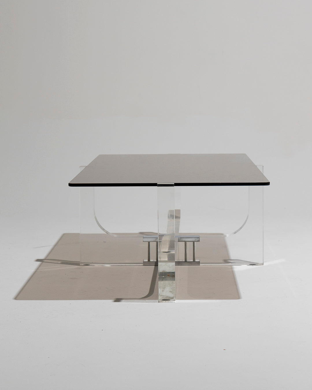 ALTUGLASS AND GLASS COFFEE TABLE, MICHEL DUMAS, 1970s