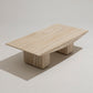 "SUSHI" TRAVERTINE COFFEE TABLE, 1980s 