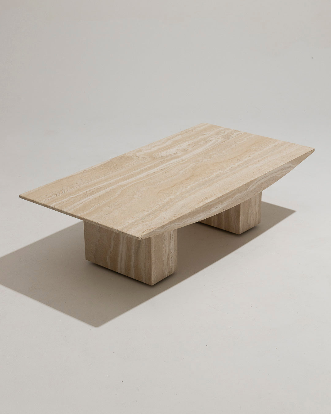 "SUSHI" TRAVERTINE COFFEE TABLE, 1980s 