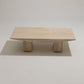 "SUSHI" TRAVERTINE COFFEE TABLE, 1980s 