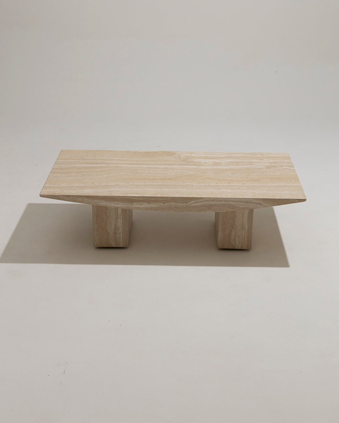 "SUSHI" TRAVERTINE COFFEE TABLE, 1980s 