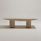 "SUSHI" TRAVERTINE COFFEE TABLE, 1980s 